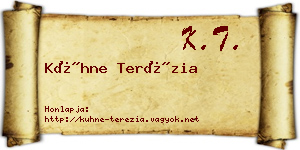 Kühne Terézia névjegykártya